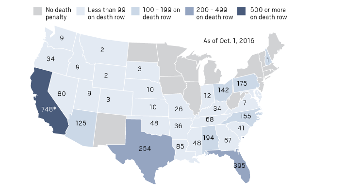 Death row by state